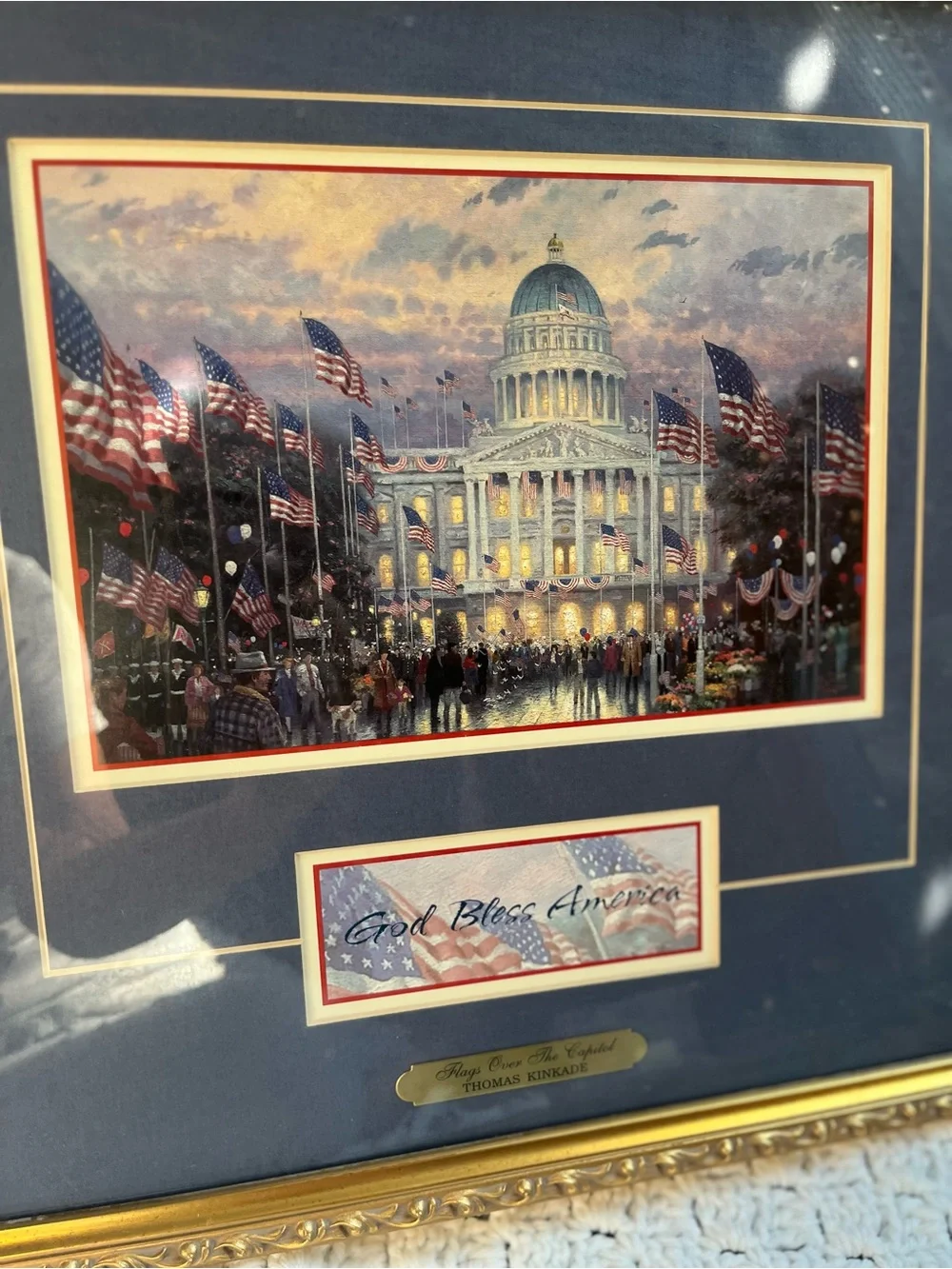Flags Over The Capitol -Thomas Kinkade (1958 - 2012)